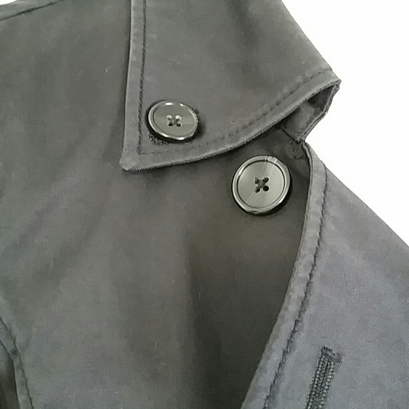 Old Navy Black Trench Style Jacket - Picture 2 of 6